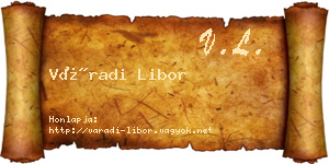 Váradi Libor névjegykártya